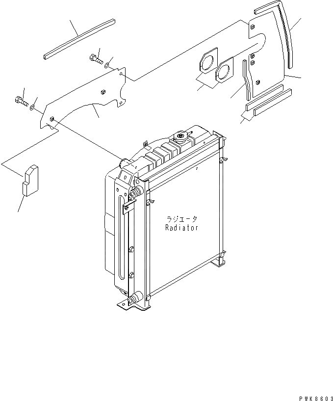 Схема запчастей Komatsu PC60-7 - ОХЛАЖД-Е (УПЛОТНЕНИЕ ПЛАСТИНА)(№8-) СИСТЕМА ОХЛАЖДЕНИЯ