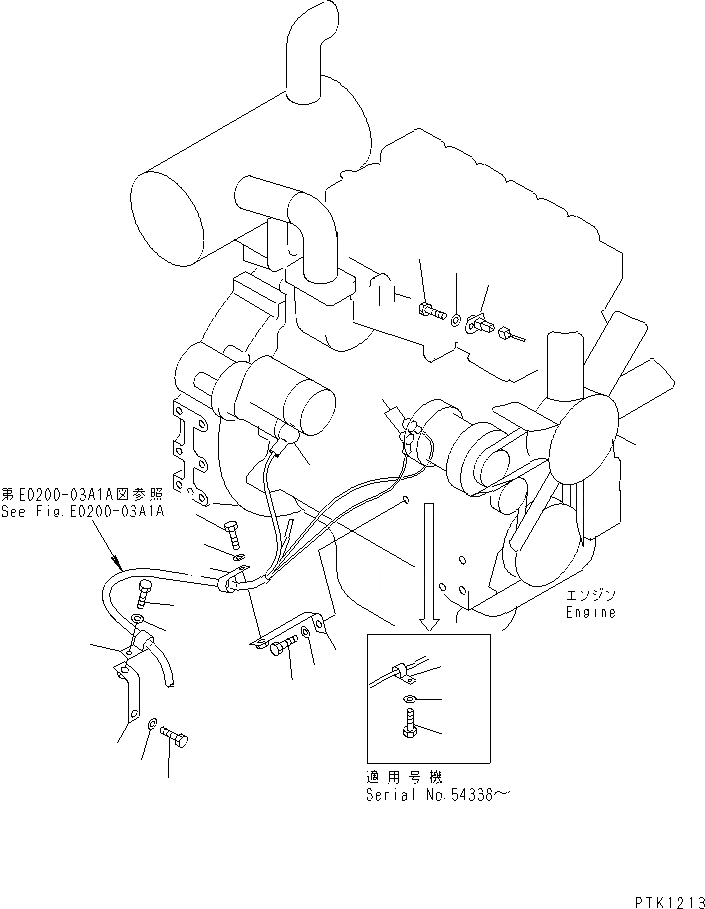 Схема запчастей Komatsu PC60-7 - ЭЛЕКТРОПРОВОДКА (ДВИГАТЕЛЬ)(№7-8) ЭЛЕКТРИКА