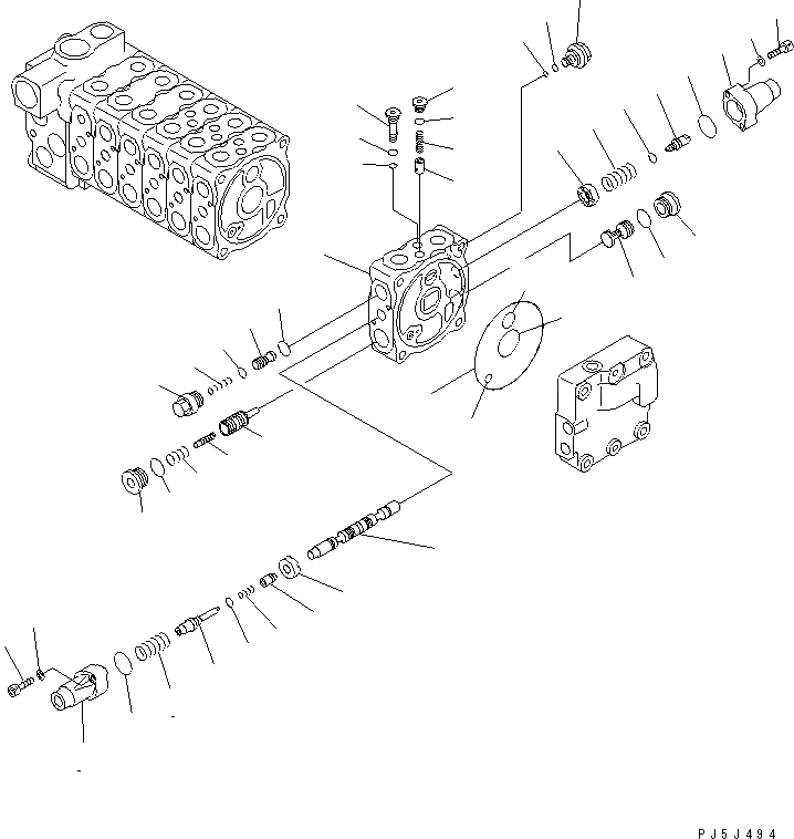 Схема запчастей Komatsu PC60-7 - ОСНОВН. КЛАПАН (7-КЛАПАН) (7/7) (ДЛЯ ОТВАЛ)(№7-) ОСНОВН. КОМПОНЕНТЫ И РЕМКОМПЛЕКТЫ