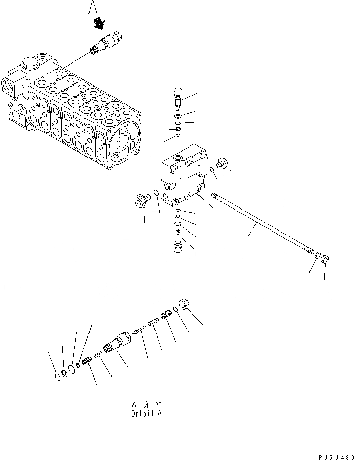 Схема запчастей Komatsu PC60-7-B - ОСНОВН. КЛАПАН (7-КЛАПАН) (/7) (ДЛЯ ОТВАЛ)(№7-) ОСНОВН. КОМПОНЕНТЫ И РЕМКОМПЛЕКТЫ