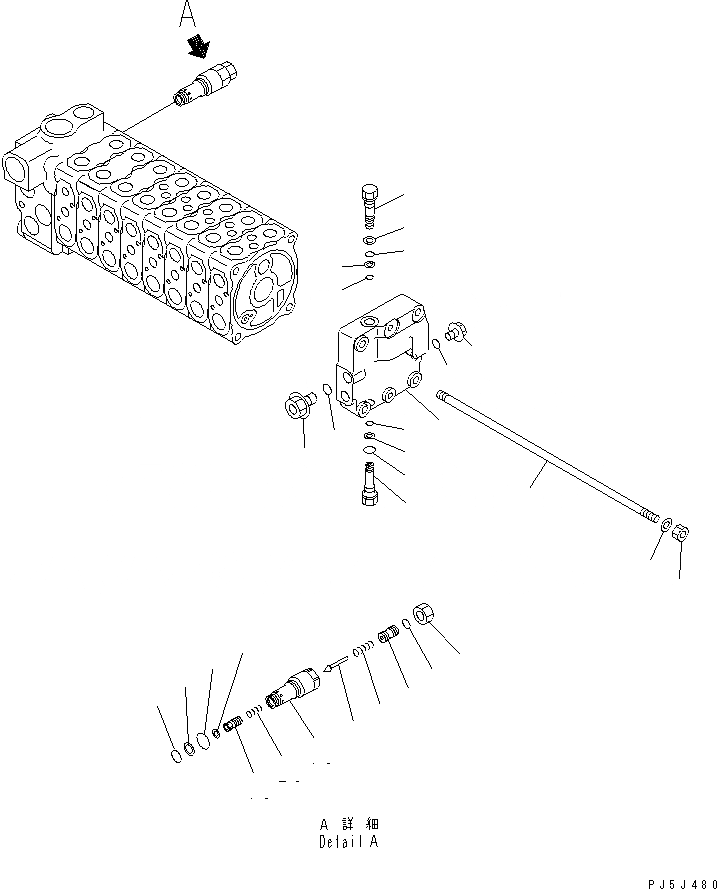 Схема запчастей Komatsu PC60-7-B - ОСНОВН. КЛАПАН (8-КЛАПАН) (/8) (ДЛЯ ОТВАЛ)(№8-) ОСНОВН. КОМПОНЕНТЫ И РЕМКОМПЛЕКТЫ