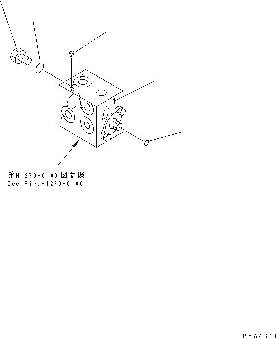 Схема запчастей Komatsu PC60-7E-B - НАВЕСНОЕ ОБОРУД-Е (ЗАГЛУШКА И MARK) ГИДРАВЛИКА