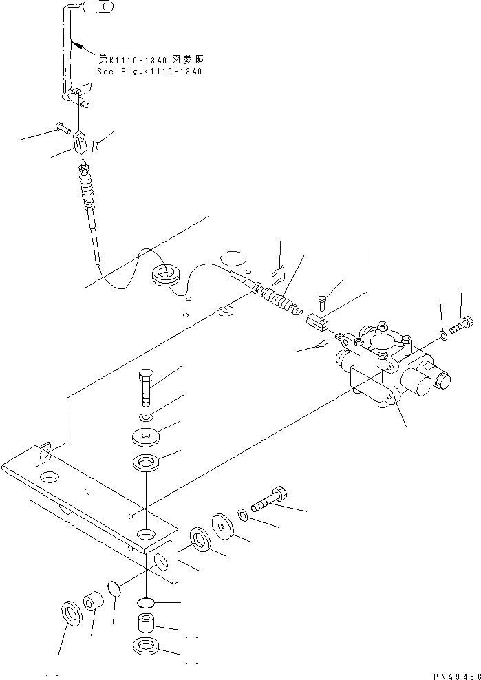 Схема запчастей Komatsu PC60-7E-B - ОТВАЛ ЛИНИЯ (ВЕРХН.) (КЛАПАН КРЕПЛЕНИЕ)(№-7) ГИДРАВЛИКА