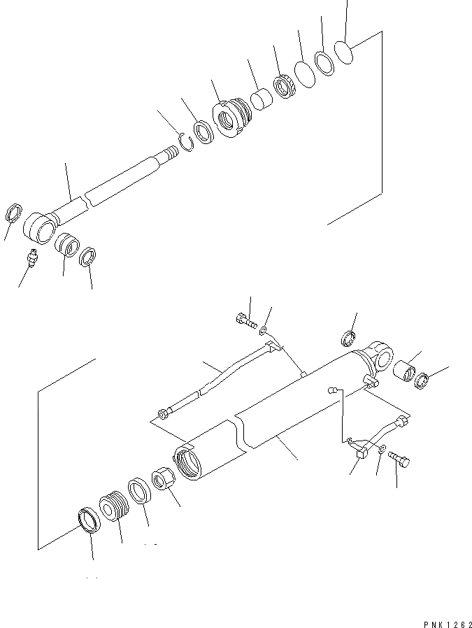 Схема запчастей Komatsu PC60-7E-B - ЦИЛИНДР КОВША (ВНУТР. ЧАСТИ)(№7-) ОСНОВН. КОМПОНЕНТЫ И РЕМКОМПЛЕКТЫ