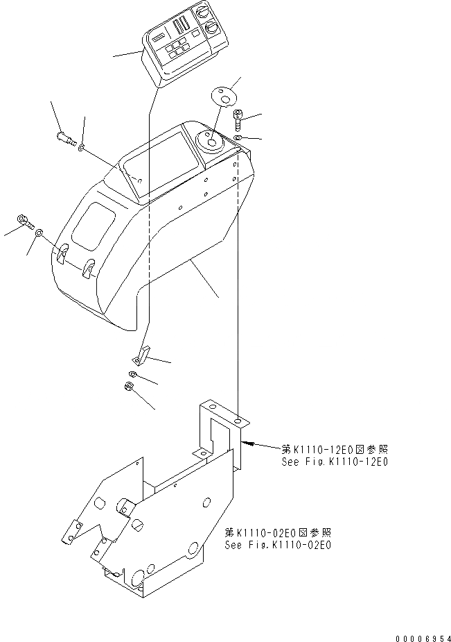 Схема запчастей Komatsu PC60-7 - ОСНОВН. КОНСТРУКЦИЯ (ПАНЕЛЬ) (ДЛЯ CHINA)(№99-) КАБИНА ОПЕРАТОРА И СИСТЕМА УПРАВЛЕНИЯ