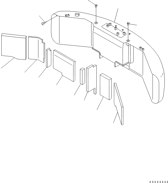 Схема запчастей Komatsu PC60-7 - ПРОТИВОВЕС (ДЛЯ CHINA)(№99-) ЧАСТИ КОРПУСА