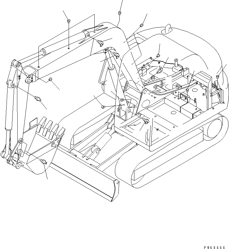 Схема запчастей Komatsu PC60-7 - РУЧН. СМАЗ.(№8-) РАЗНОЕ