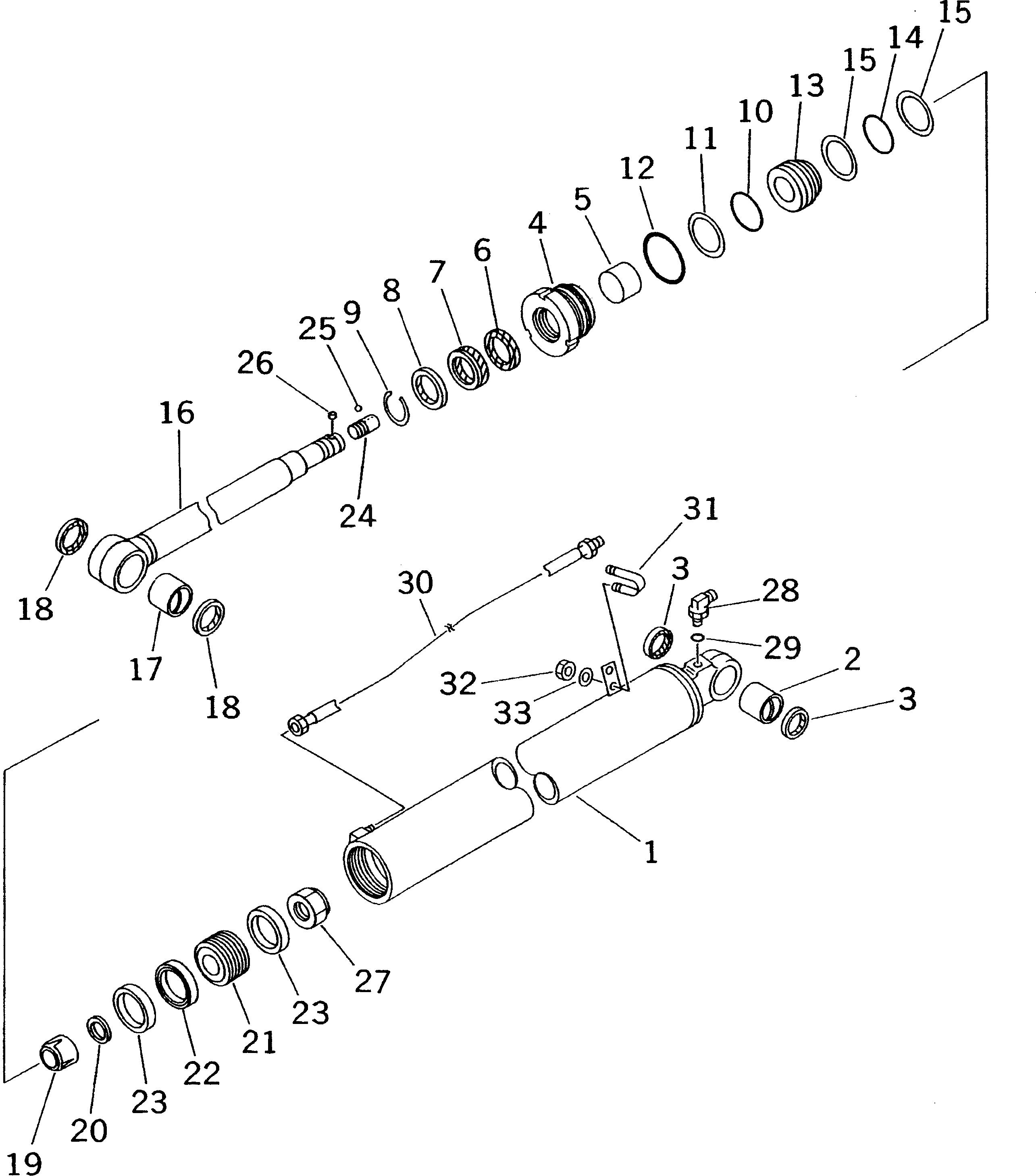 Схема запчастей Komatsu PC60-7 - ЦИЛИНДР РУКОЯТИ(ВНУТР. ЧАСТИ)(№-7) ОСНОВН. КОМПОНЕНТЫ И РЕМКОМПЛЕКТЫ