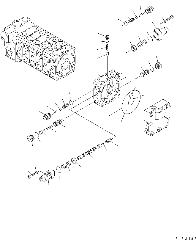 Схема запчастей Komatsu PC60-7 - ОСНОВН. КЛАПАН (7-КЛАПАН) (7/7)(№7-) ОСНОВН. КОМПОНЕНТЫ И РЕМКОМПЛЕКТЫ