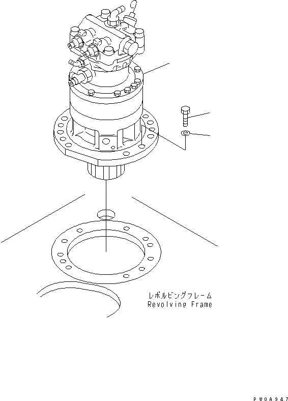 Схема запчастей Komatsu PC60-7E - МЕХАНИЗМ ПОВОРОТА(№-97) ПОВОРОТН. КРУГ И КОМПОНЕНТЫ