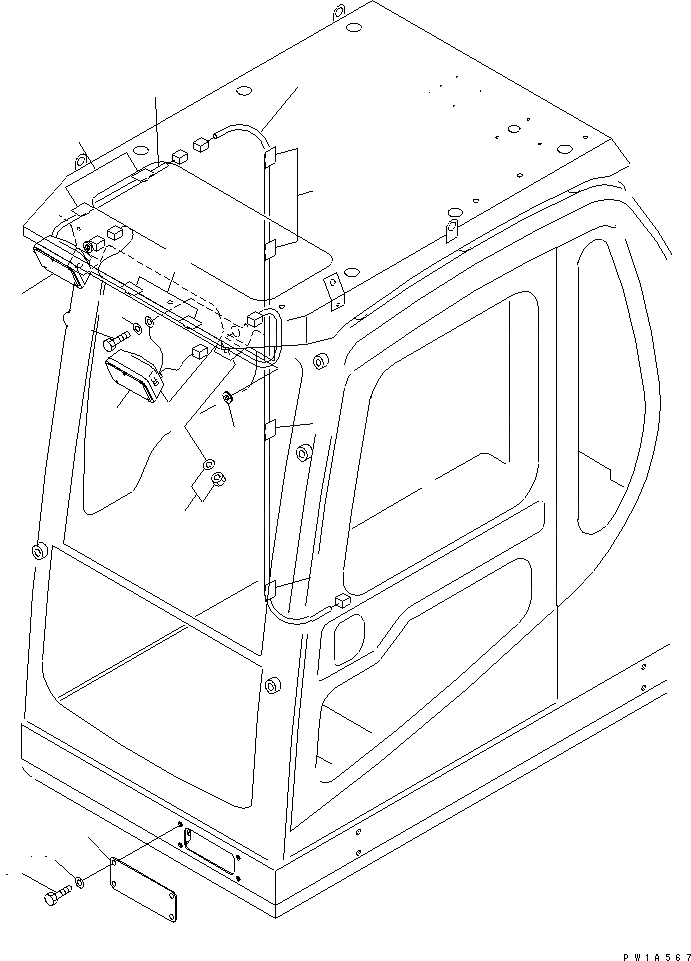 Схема запчастей Komatsu PC600-6A - ДОПОЛН. РАБОЧ. ОСВЕЩЕНИЕ (С FOG)(№-) ЭЛЕКТРИКА