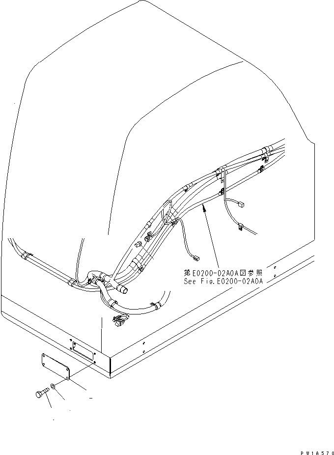 Схема запчастей Komatsu PC600-6A - ДОПОЛН. РАБОЧ. ОСВЕЩЕНИЕ LESS(№-) ЭЛЕКТРИКА