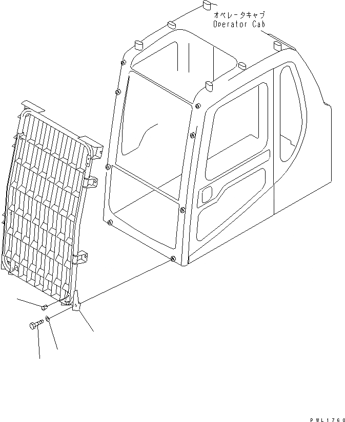 Схема запчастей Komatsu PC600-6A - ФРОНТАЛЬНАЯ ЗАЩИТА КАБИНА ОПЕРАТОРА И СИСТЕМА УПРАВЛЕНИЯ