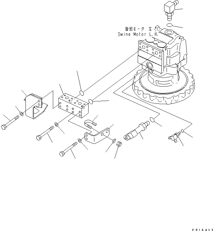 Схема запчастей Komatsu PC600-6A - МЕХАНИЗМ ПОВОРОТА (БЛОК) ( АКТУАТОР) (ЛЕВ.) (ДЛЯ МОЛОТА)(№-999) ПОВОРОТН. КРУГ И КОМПОНЕНТЫ