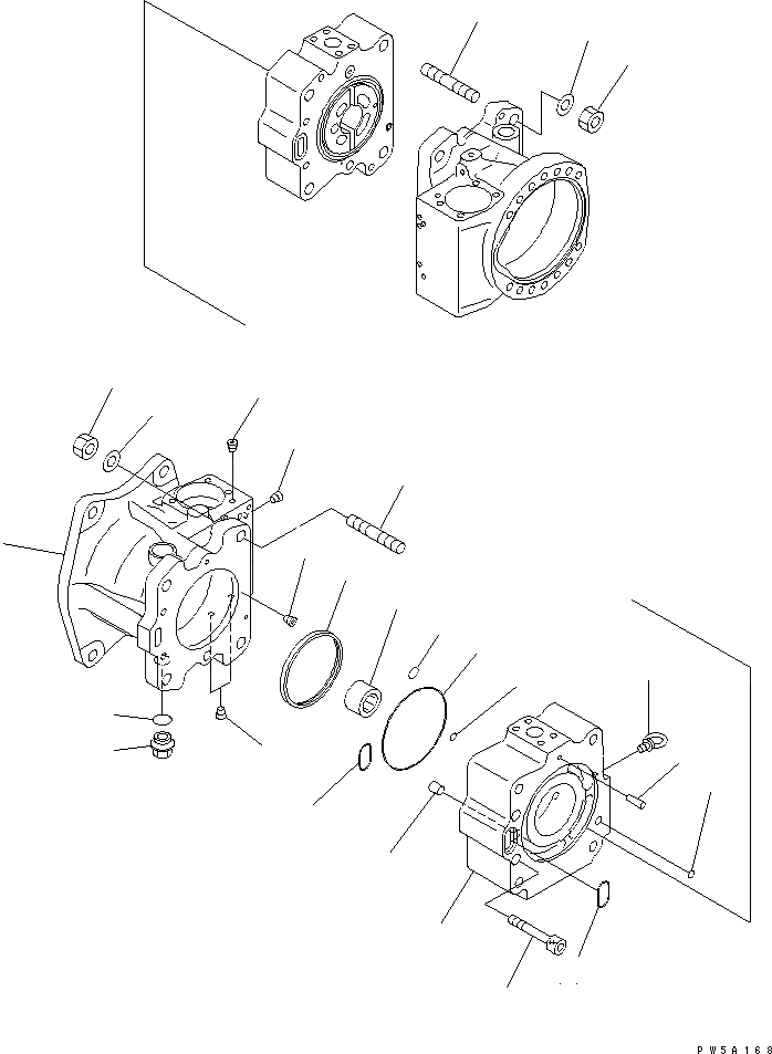 Схема запчастей Komatsu PC600-6A - ОСНОВН. НАСОС (/9) (NO. НАСОС) ОСНОВН. КОМПОНЕНТЫ И РЕМКОМПЛЕКТЫ