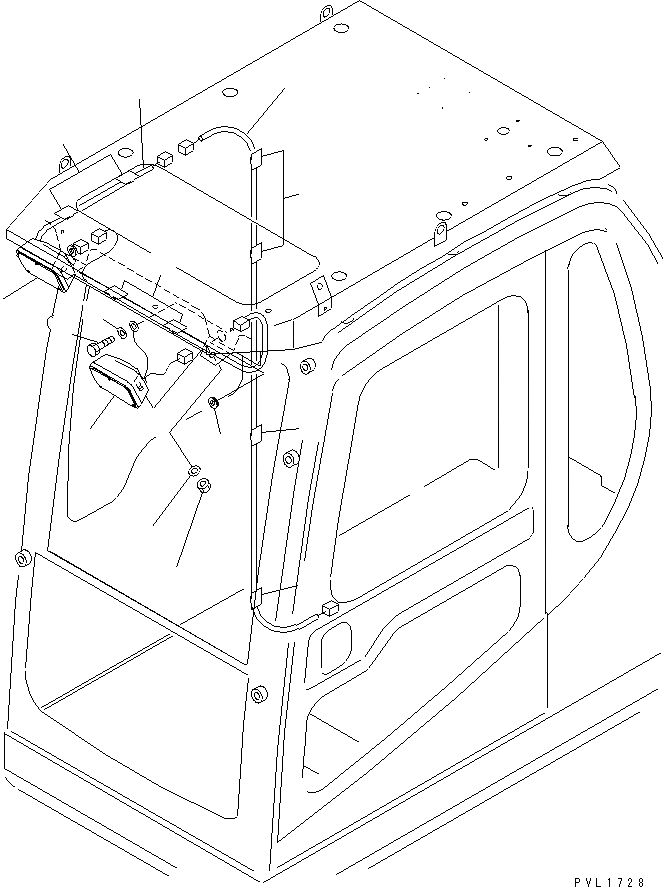 Схема запчастей Komatsu PC600-6KJ - ДЕКА ОСВЕЩЕНИЕ И ДОПОЛН. РАБОЧ. ОСВЕЩЕНИЕ (С FOPS)(№-999) ЭЛЕКТРИКА