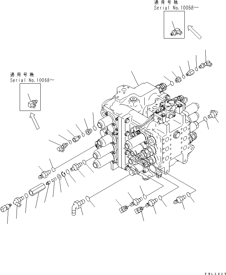 Схема запчастей Komatsu PC600-6KJ - ОСНОВН. КЛАПАН ( АКТУАТОР) (/) ГИДРАВЛИКА
