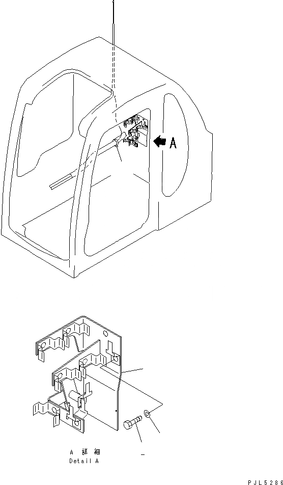 Схема запчастей Komatsu PC600-6KJ - КАБИНА (TERMINAL BRACKET)(№8-) КАБИНА ОПЕРАТОРА И СИСТЕМА УПРАВЛЕНИЯ