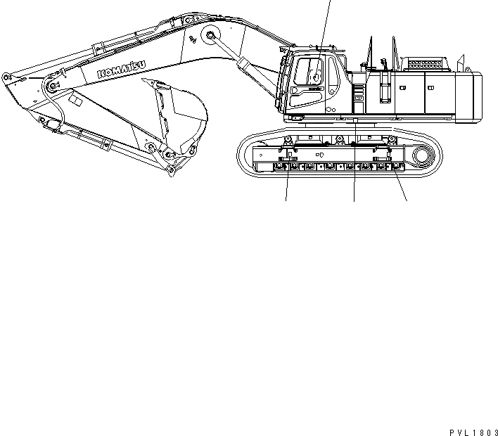 Схема запчастей Komatsu PC600-6KJ - ОБСЛУЖ-Е МАРКИРОВКА (АНГЛ.) МАРКИРОВКА