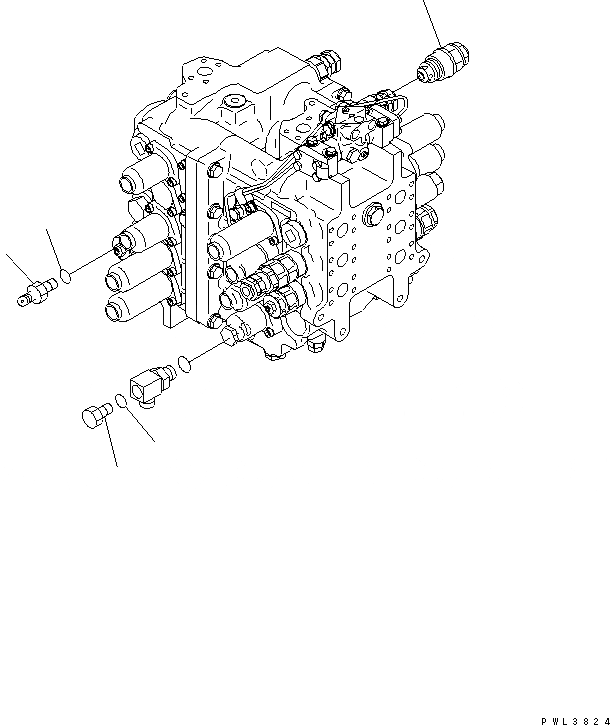 Схема запчастей Komatsu PC600-6A - ОСНОВН. КЛАПАН ( АКТУАТОР) (КОМПЛЕКТ) ГИДРАВЛИКА