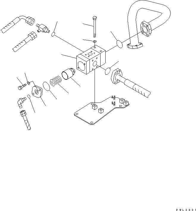 Схема запчастей Komatsu PC600-6A - ВОЗВРАТНАЯ ЛИНИЯ ( АКТУАТОР) (КОМПЛЕКТ) ГИДРАВЛИКА