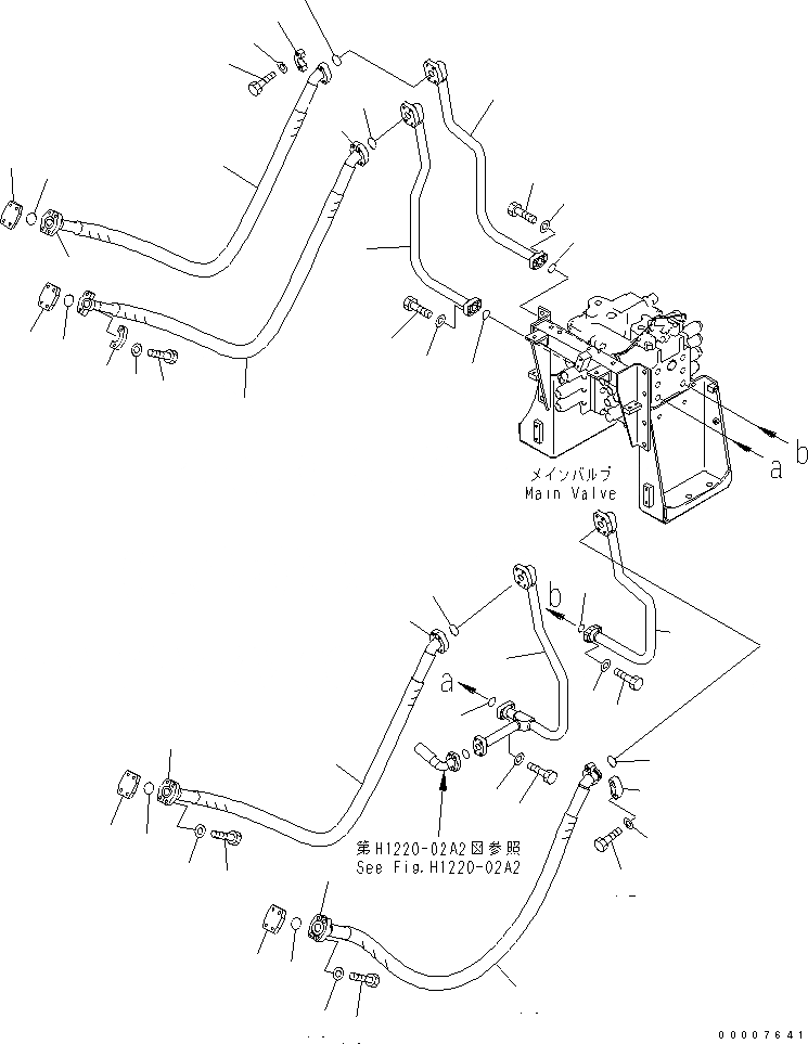 Схема запчастей Komatsu PC600-6A - РУКОЯТЬ И ЛИНИЯ КОВШАS (КЛАПАН ЛИНИЯ) (ДЛЯ ПОГРУЗ.)(№7-) ГИДРАВЛИКА