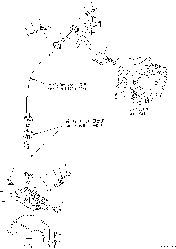 Схема запчастей Komatsu PC600-6A - НАВЕСНОЕ ОБОРУД-Е (КЛАПАН) ( АКТУАТОР)(№-) ГИДРАВЛИКА