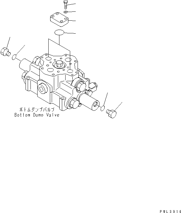 Схема запчастей Komatsu PC600-6A - НАВЕСНОЕ ОБОРУД-Е (BLIND) ( АКТУАТОР) ГИДРАВЛИКА