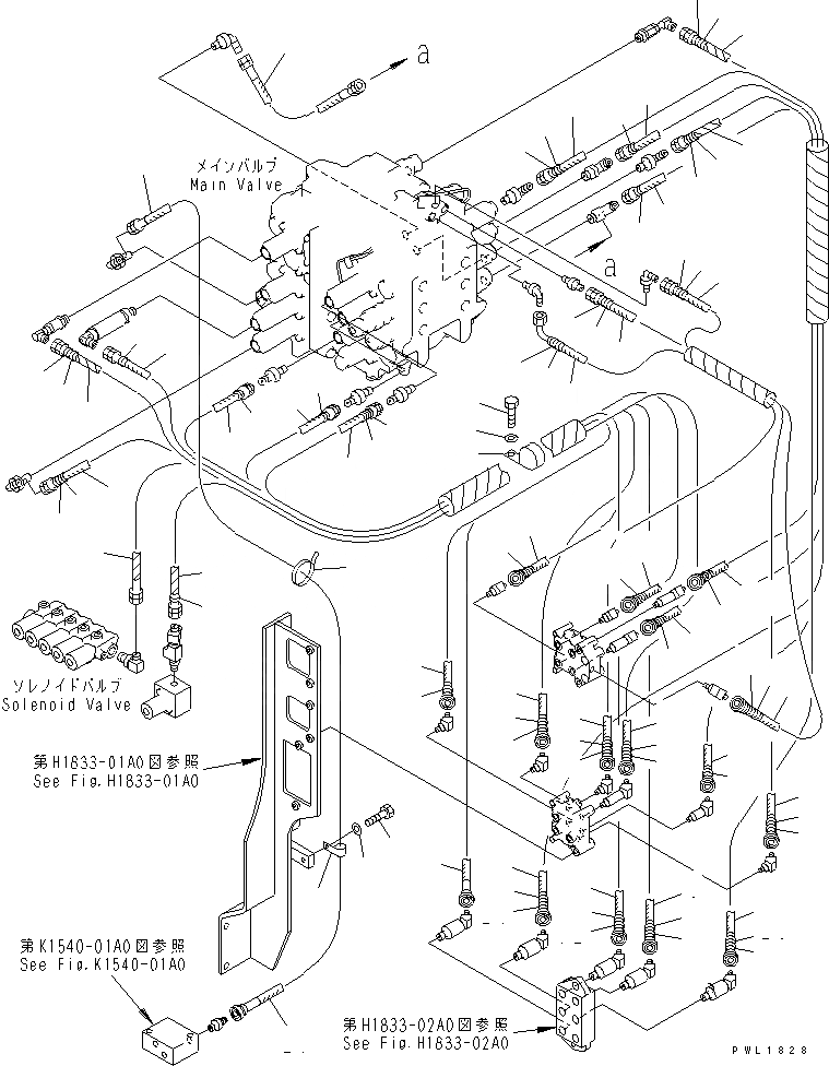 Схема запчастей Komatsu PC600-6A - ОСНОВН. ЛИНИЯ PPC ( АКТУАТОР) ГИДРАВЛИКА