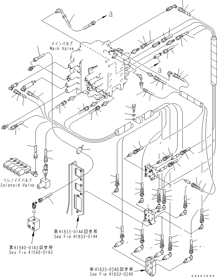 Схема запчастей Komatsu PC600-6A - ОСНОВН. ЛИНИЯ PPC (ДЛЯ ПОГРУЗ.)(№7-) ГИДРАВЛИКА