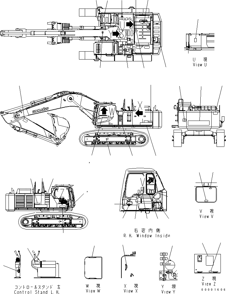 Схема запчастей Komatsu PC600-6A - ТАБЛИЧКИ (ФРАНЦИЯ) МАРКИРОВКА