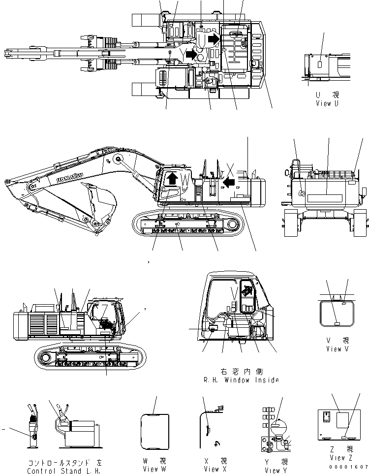 Схема запчастей Komatsu PC600-6A - ТАБЛИЧКИ (ИСПАНИЯ) МАРКИРОВКА