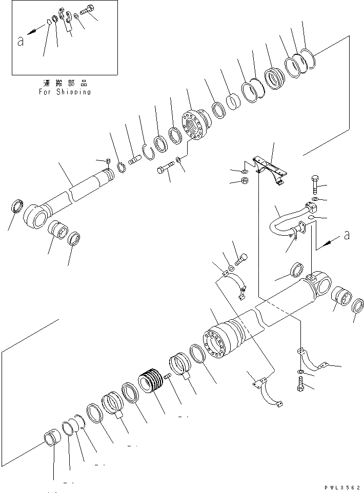 Схема запчастей Komatsu PC600-6A - ЦИЛИНДР РУКОЯТИ(КЛАПАН ПЕРЕГРУЗКИ) ОСНОВН. КОМПОНЕНТЫ И РЕМКОМПЛЕКТЫ