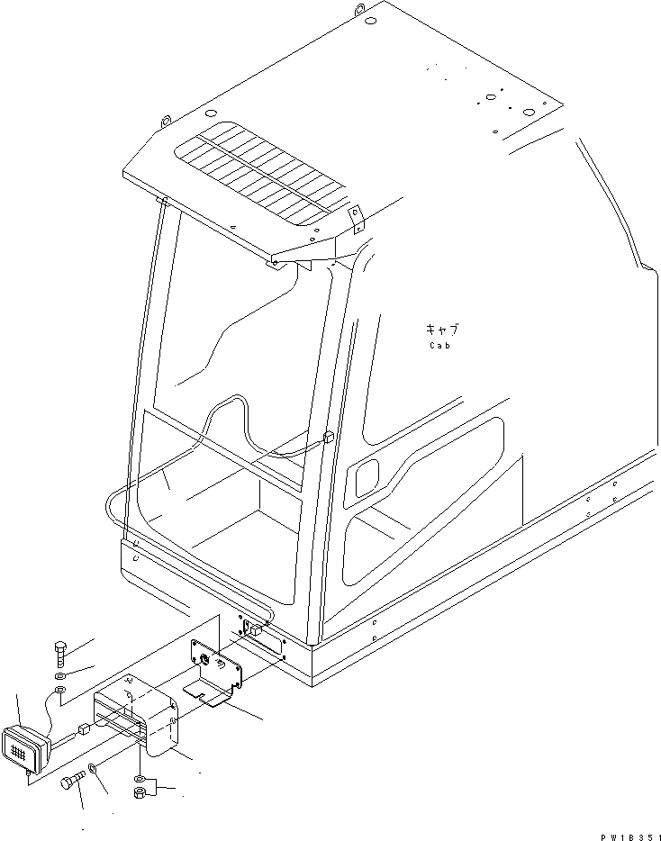 Схема запчастей Komatsu PC600-6A-KJ - НИЖН. ЛЕВ. ДЕКА ОСВЕЩЕНИЕ(№-) ЭЛЕКТРИКА