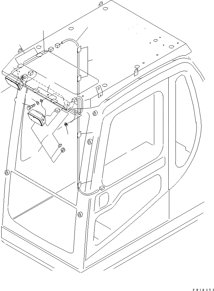 Схема запчастей Komatsu PC600-6A-KJ - ДЕКА ОСВЕЩЕНИЕ И ДОПОЛН. РАБОЧ. ОСВЕЩЕНИЕ(№-) ЭЛЕКТРИКА