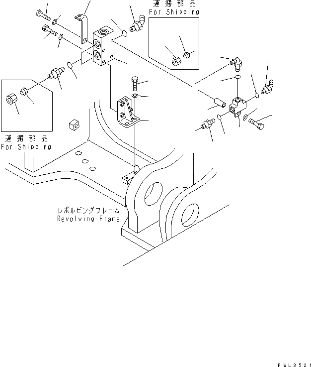 Схема запчастей Komatsu PC600-6A-KJ - КЛАПАН ПЕРЕГРУЗКИ (ШАССИ) (ДЛЯ ЦИЛИНДРА РУКОЯТИ) ГИДРАВЛИКА