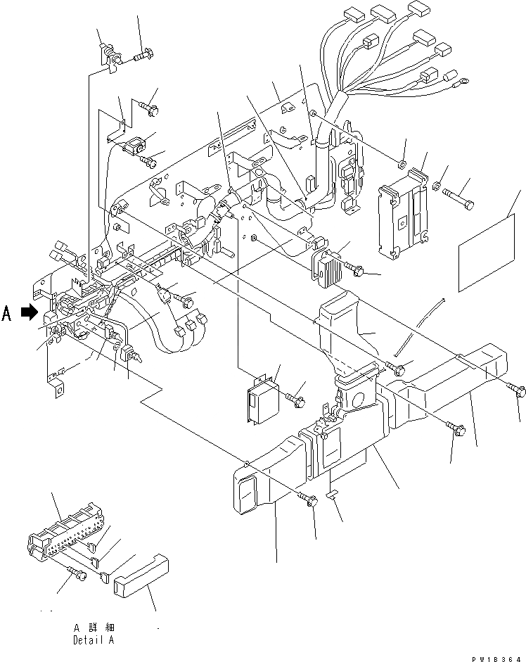 Схема запчастей Komatsu PC600-6A-KJ - КАБИНА (ОСНОВ.) (ДЛЯ ЕС)(№-) КАБИНА ОПЕРАТОРА И СИСТЕМА УПРАВЛЕНИЯ