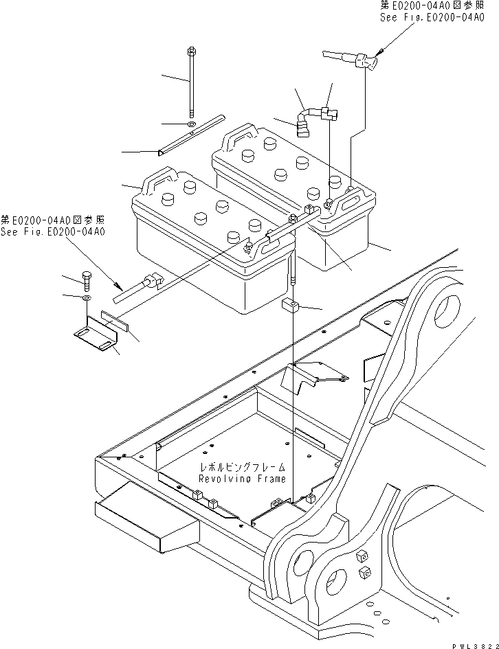 Схема запчастей Komatsu PC600-6 - АККУМУЛЯТОР (СУХ.) (C) (ВЫСОК. ЕМК.)(№-999) ЭЛЕКТРИКА