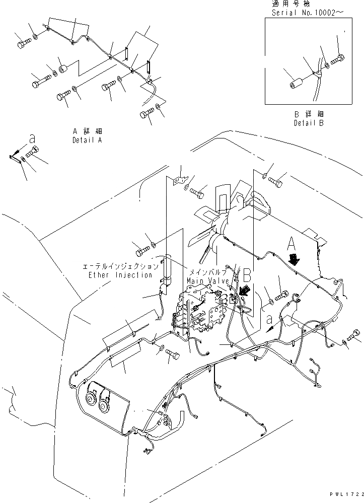 Схема запчастей Komatsu PC600-6 - ЭЛЕКТРОПРОВОДКА (ОСНОВН. Э/ПРОВОДКА) (КРЕПЛЕНИЕ)(№-999) ЭЛЕКТРИКА