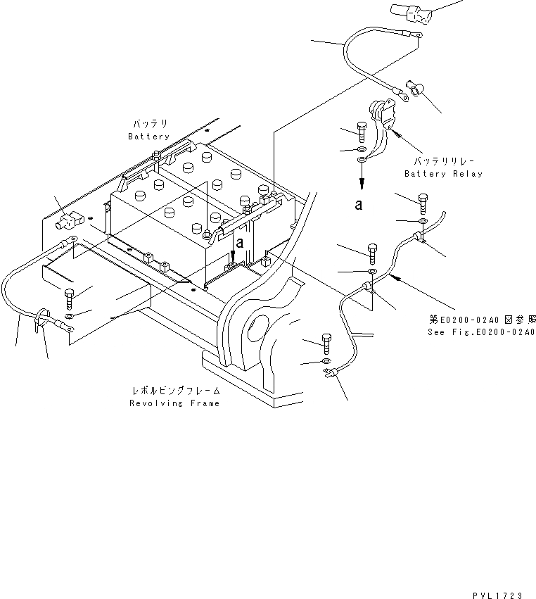 Схема запчастей Komatsu PC600-6 - ЭЛЕКТРОПРОВОДКА (АККУМУЛЯТОРН. ОТСЕК )(№-999) ЭЛЕКТРИКА