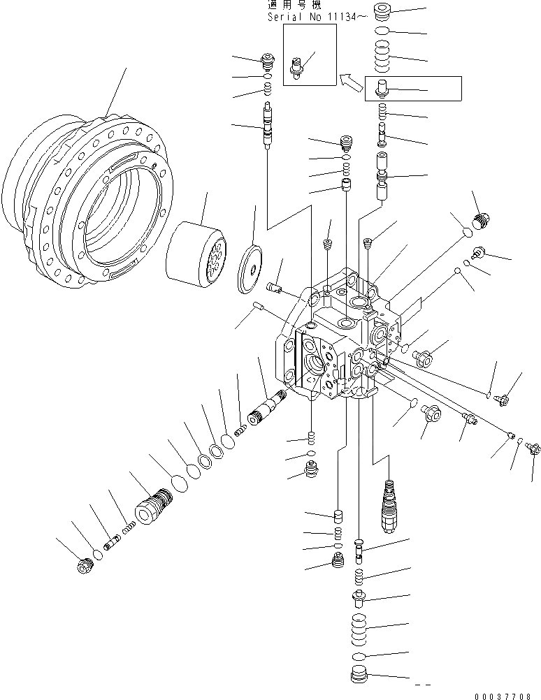 Схема запчастей Komatsu PC600-6 - МОТОР ХОДА (/) ОСНОВН. КОМПОНЕНТЫ И РЕМКОМПЛЕКТЫ