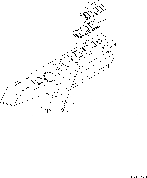 Схема запчастей Komatsu PC600-6K - КАБИНА (КРЫШКА ПАНЕЛИ) (COVER) КАБИНА ОПЕРАТОРА И СИСТЕМА УПРАВЛЕНИЯ