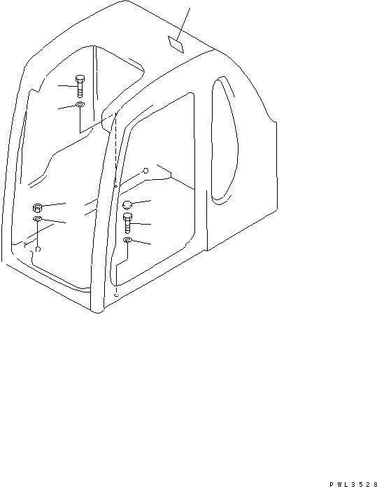 Схема запчастей Komatsu PC600-6K - КАБИНА ЧАСТИ Д/УСТАНОВКИ КАБИНА ОПЕРАТОРА И СИСТЕМА УПРАВЛЕНИЯ