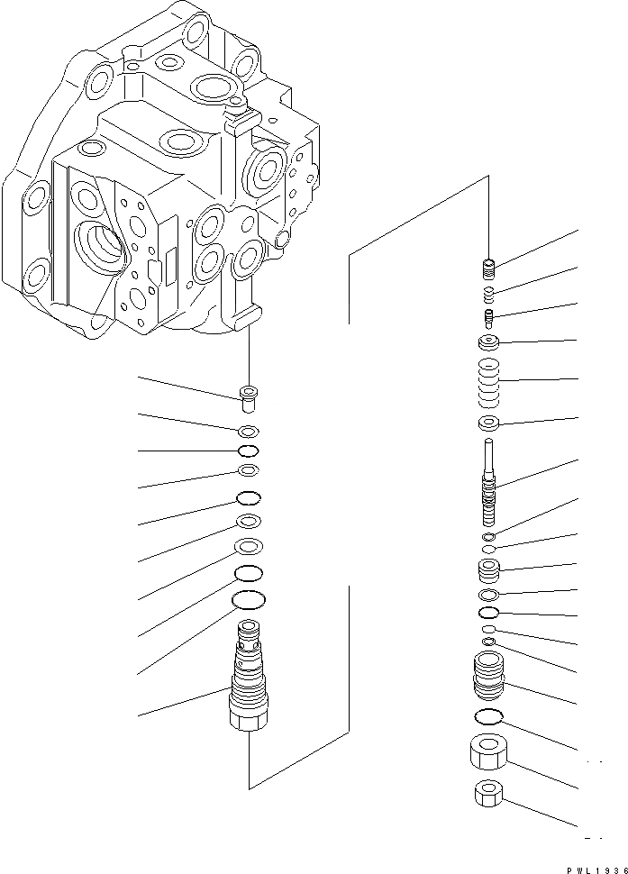 Схема запчастей Komatsu PC600-6K - МОТОР ХОДА (/) ОСНОВН. КОМПОНЕНТЫ И РЕМКОМПЛЕКТЫ