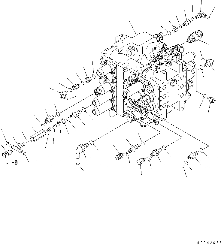 Схема запчастей Komatsu PC600-8R - ОСНОВН. КЛАПАН ( АКТУАТОР) (ДЛЯ МОЛОТА) (/)(№-) ГИДРАВЛИКА