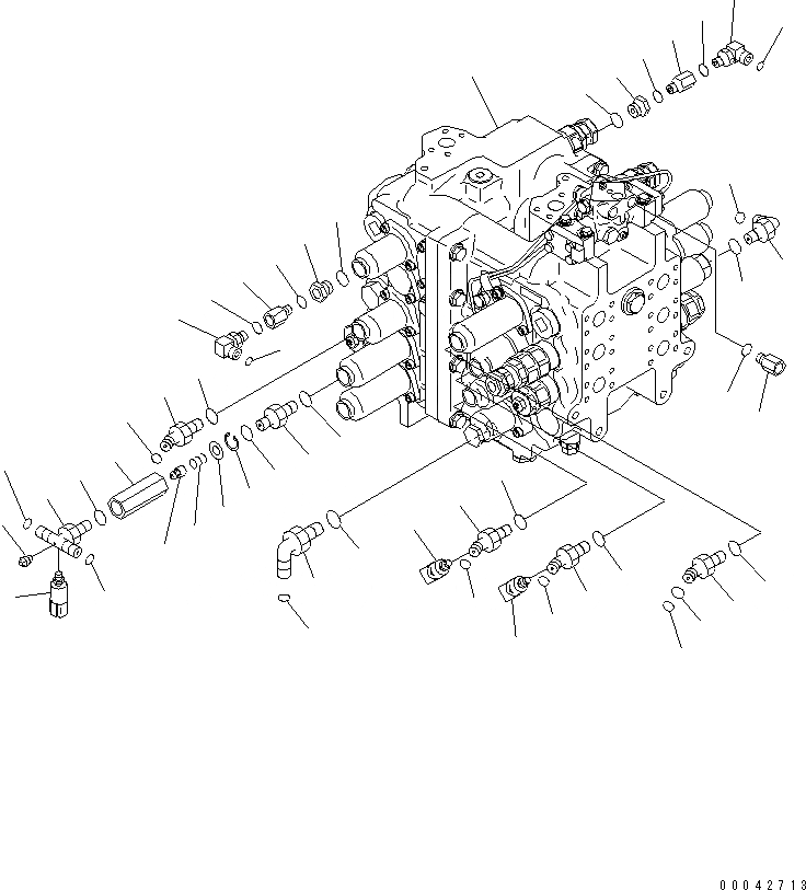 Схема запчастей Komatsu PC600-8R - ОСНОВН. КЛАПАН ( АКТУАТОР) (/)(№-) ГИДРАВЛИКА