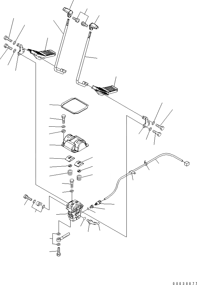 Схема запчастей Komatsu PC600-8R - ОСНОВН. КОНСТРУКЦИЯ (КАБИНА) (КОНТРОЛЬ ХОДА) КАБИНА ОПЕРАТОРА И СИСТЕМА УПРАВЛЕНИЯ
