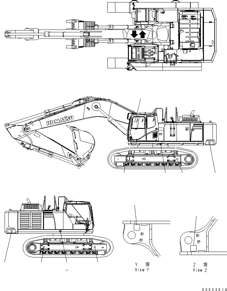 Схема запчастей Komatsu PC600-8R - ОБСЛУЖ-Е МАРКИРОВКА МАРКИРОВКА