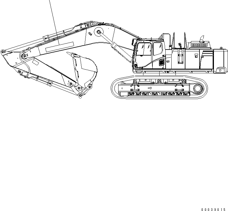 Схема запчастей Komatsu PC600-8R - СТРЕЛА МАРКИРОВКА (АНГЛ.) МАРКИРОВКА