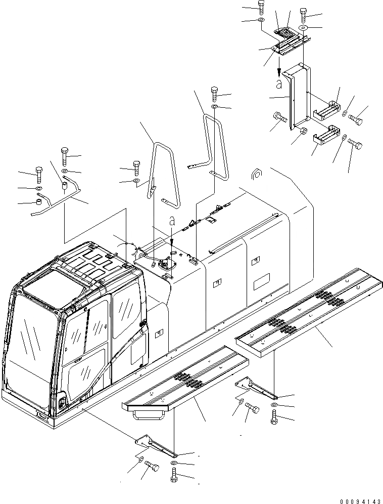 Схема запчастей Komatsu PC600-8R - ЛЕВ. СТУПЕНИ (CHINA REGRATION ARRANGEMENT ) РАЗНОЕ